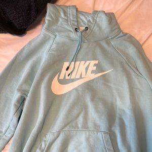 nike light blue logo hoodie